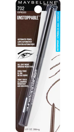 MAYBELLINE Unstoppable Automatic Eyeliner Pencil, 702 Espresso